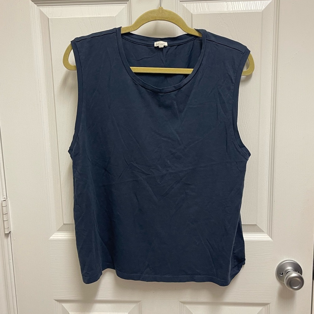 Skin Organics Navy Muscle Tank